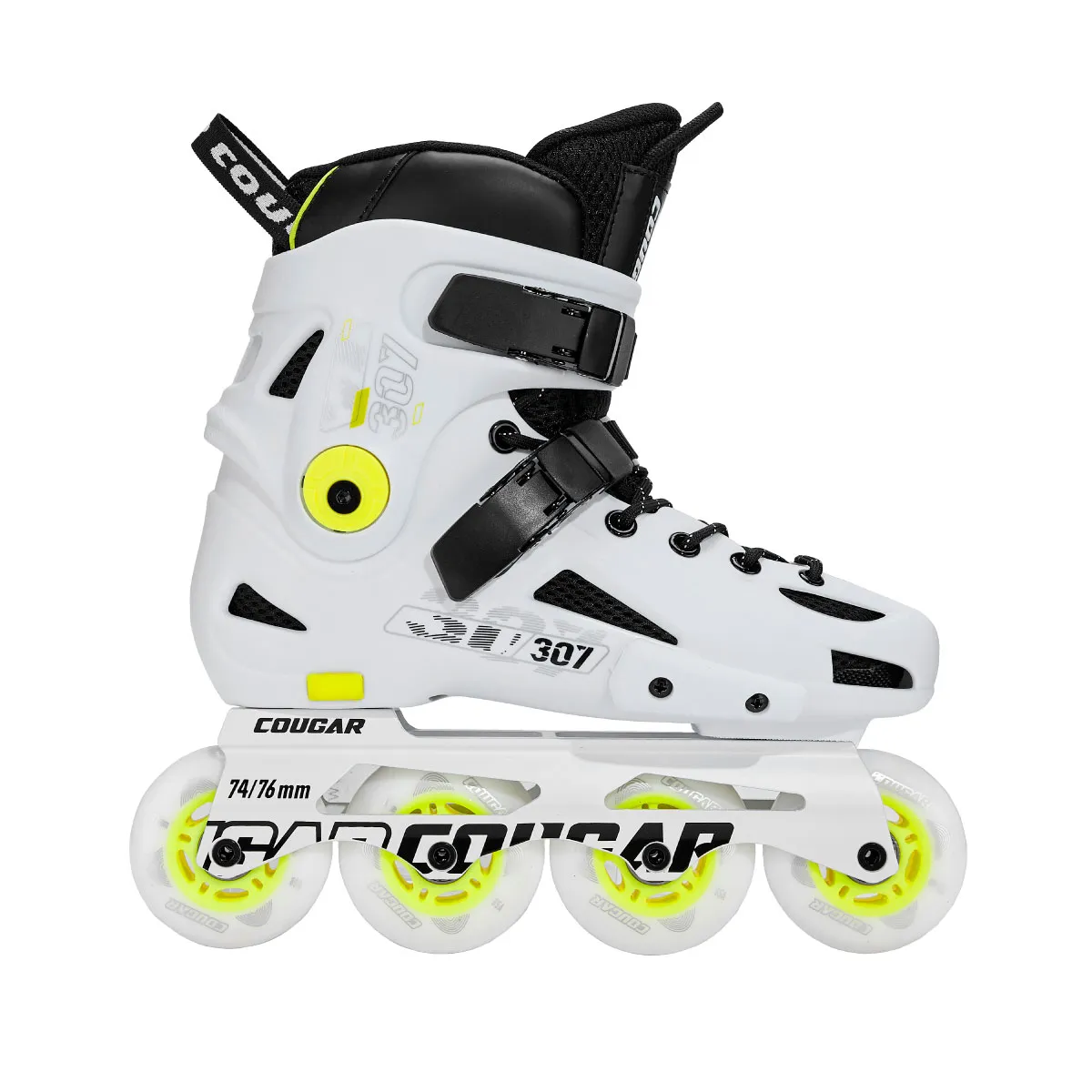 Patines en Linea Semiprofesionales Slalom  Cougar MZS307C Blanco